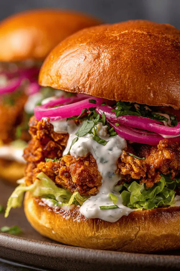 Air Fryer Crispy Chicken Burgers