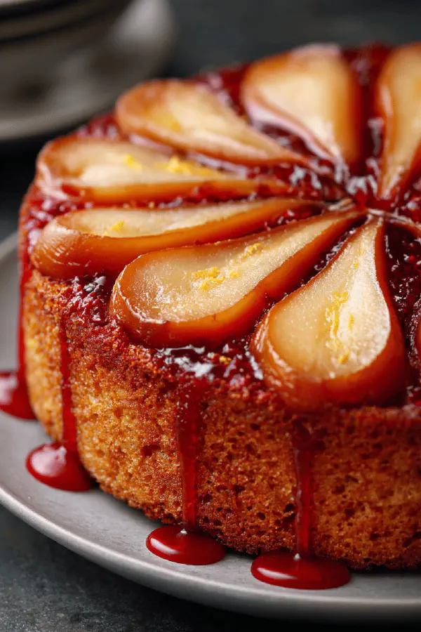 Almond Paste Pear Cake