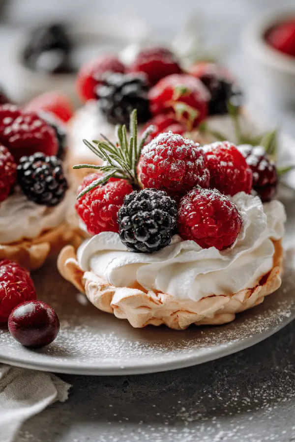 Berry Meringue Nests
