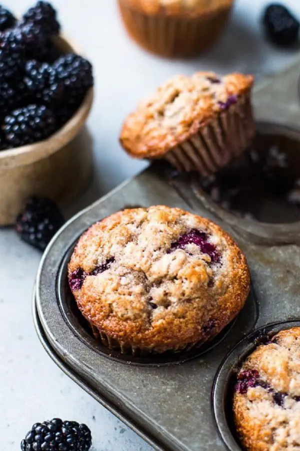 Blackberry Yogurt Muffins