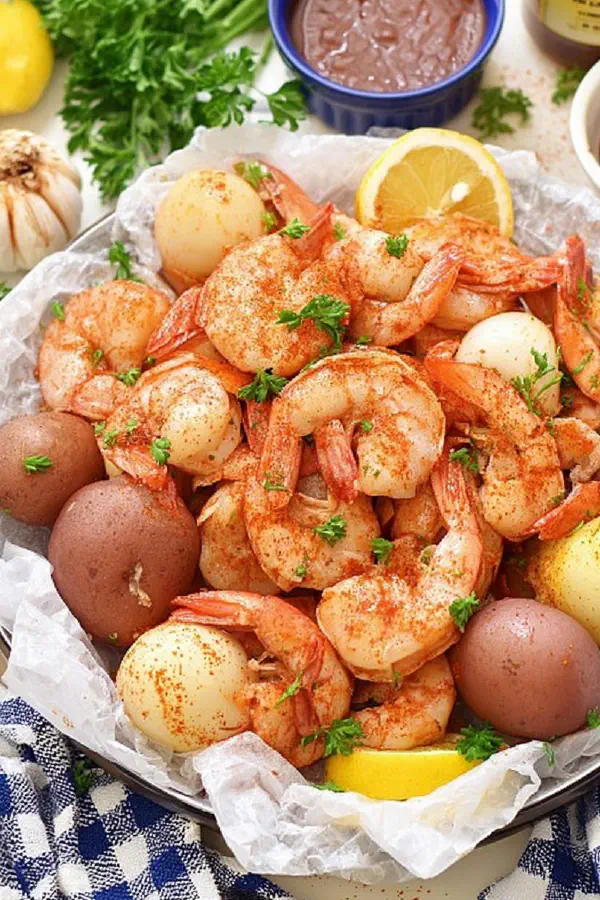 Brew-Steamed Shrimp and Potatoes