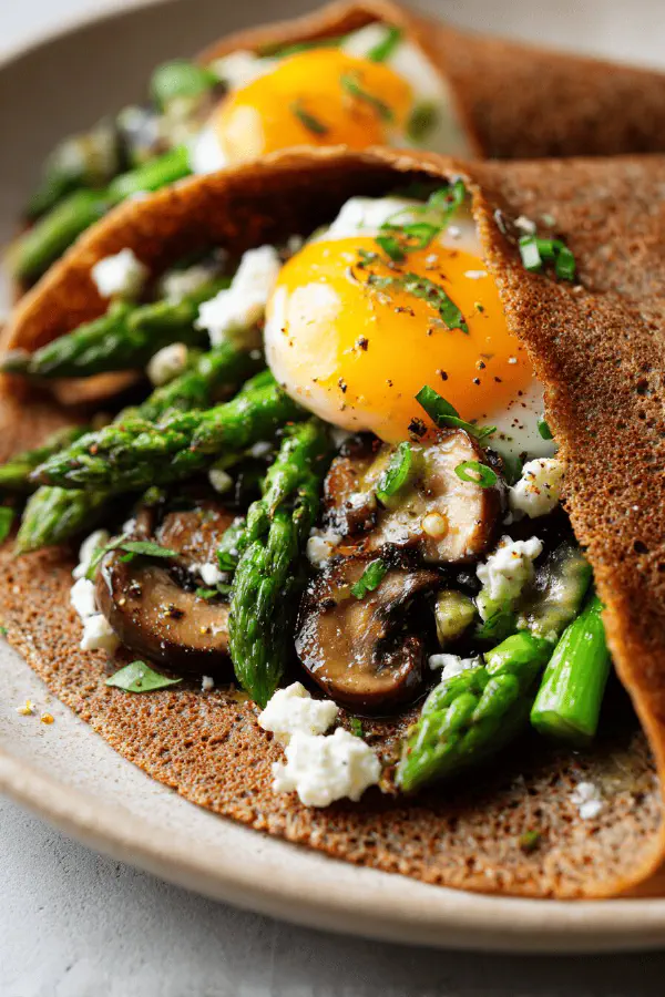 Buckwheat Crepes with Asparagus