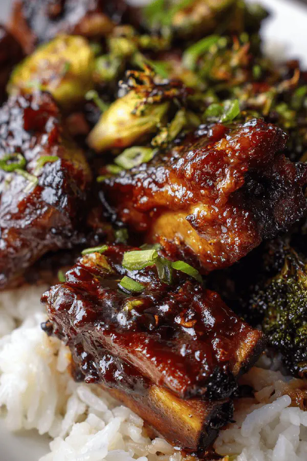 Caramelized Pork Ribs Greens