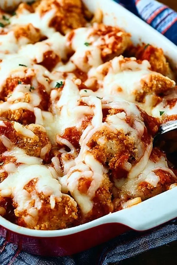 Chicken Parmesan Pasta Bake