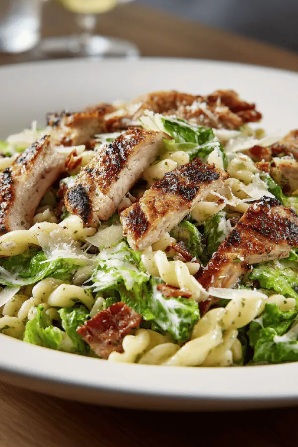 Chicken Pasta Salad Caesar Twist