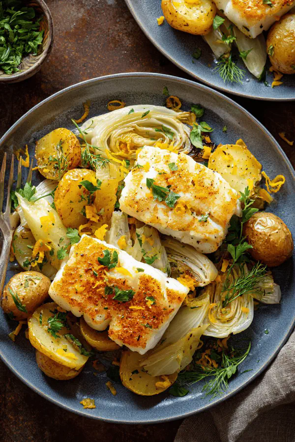 Cod Orange Fennel Leek