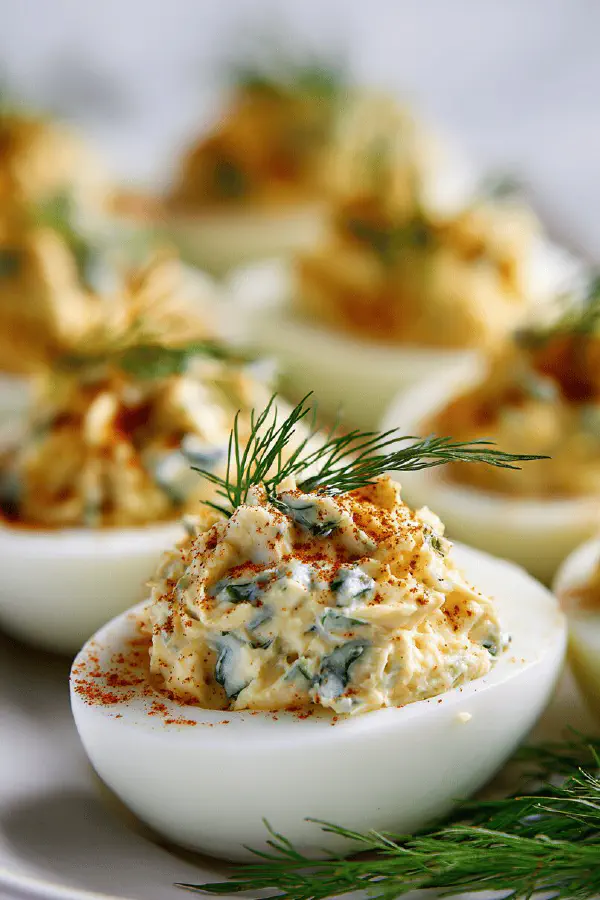 Crab Tarragon Stuffed Eggs