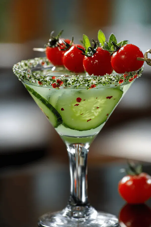 Cucumber Basil Martini