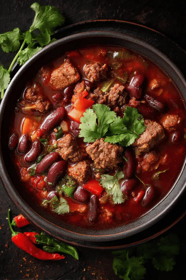 Dual Meat Chili Pressure Cooked