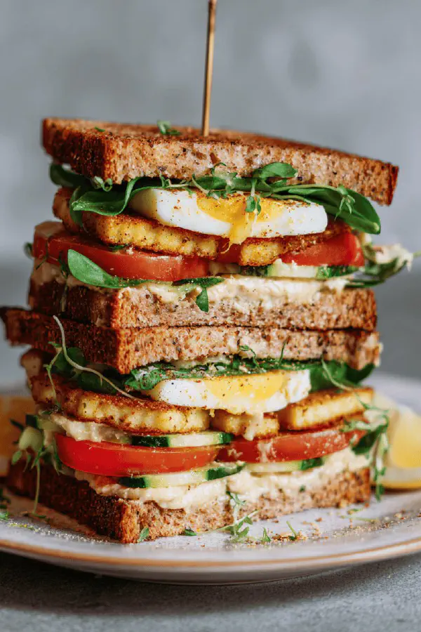 Egg & Zucchini Club Sandwich
