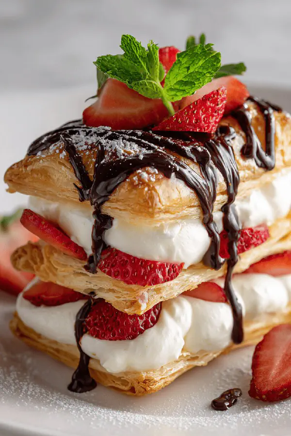 Frozen Strawberry Cream Puff Pastry