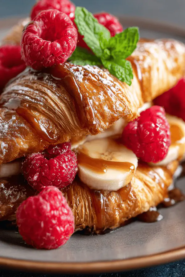 Golden Croissants with Rum Caramel