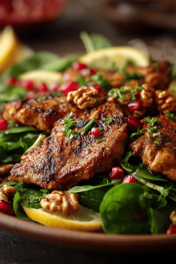 Grilled Chicken Spinach Salad