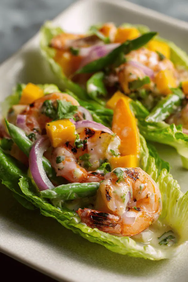 Grilled Shrimp Coconut Romaine