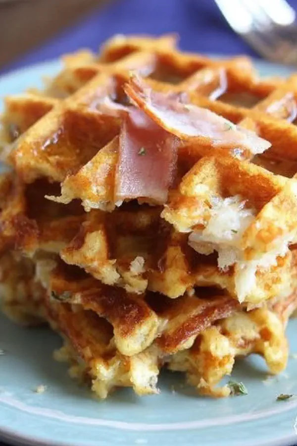 Ham Cheese Waffles Twist