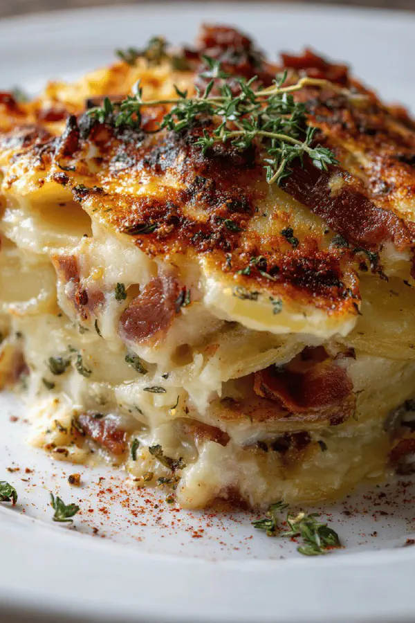 Herbed Potato Bacon Gratin
