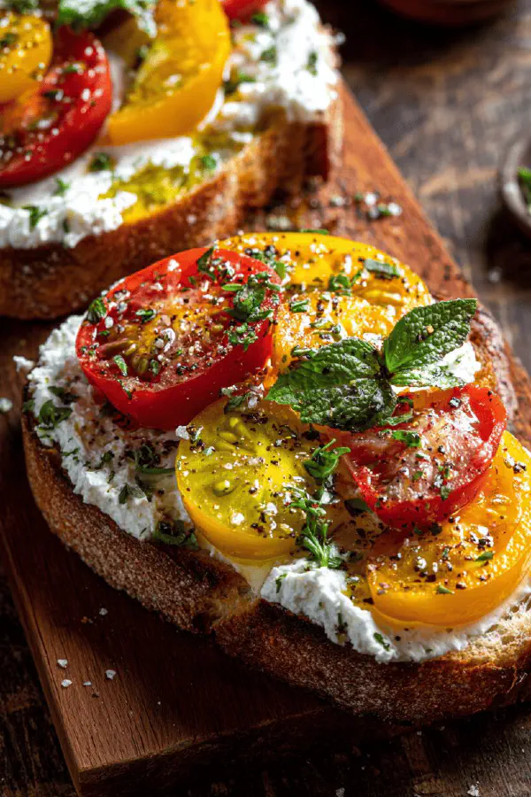 Herbed Ricotta Tomato Tartines