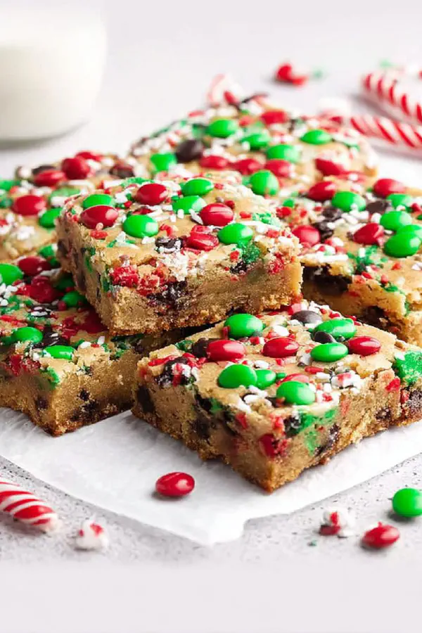 Holiday Candy Blondie Bars