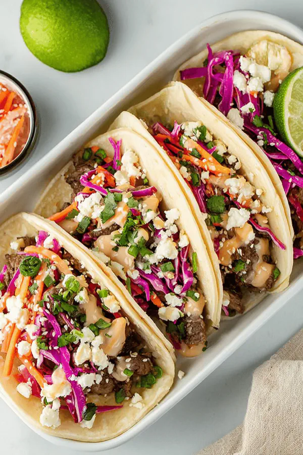 Korean Bogogi Beef Tacos