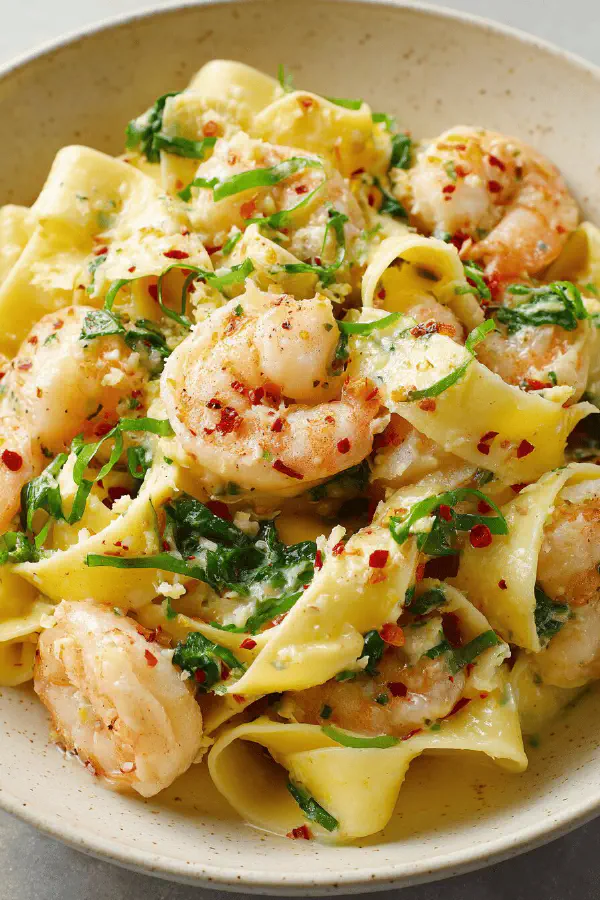 Lemon Shrimp Pappardelle Twist