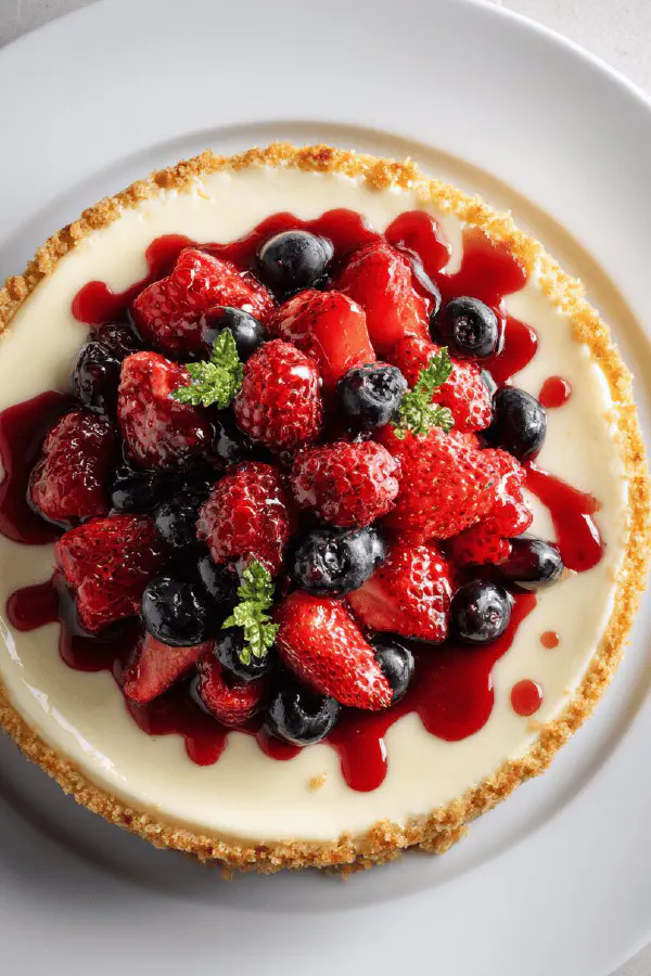Lower Fat Cheesecake with Almond Crust
