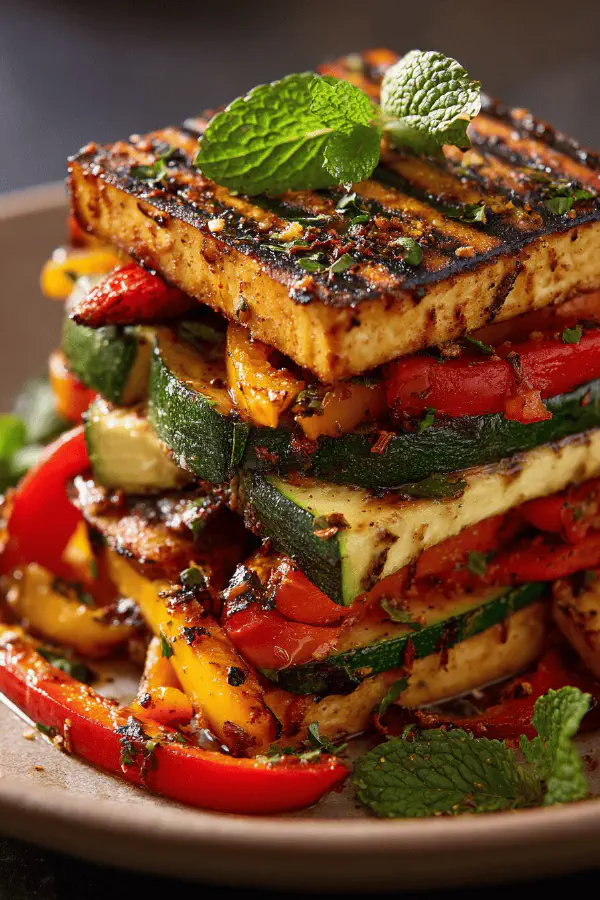 Mediterranean Tofu Veg Stack