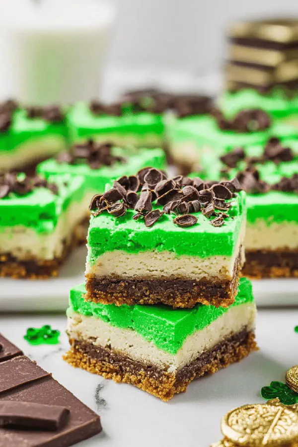 Mint Swirl Cheesecake Bars