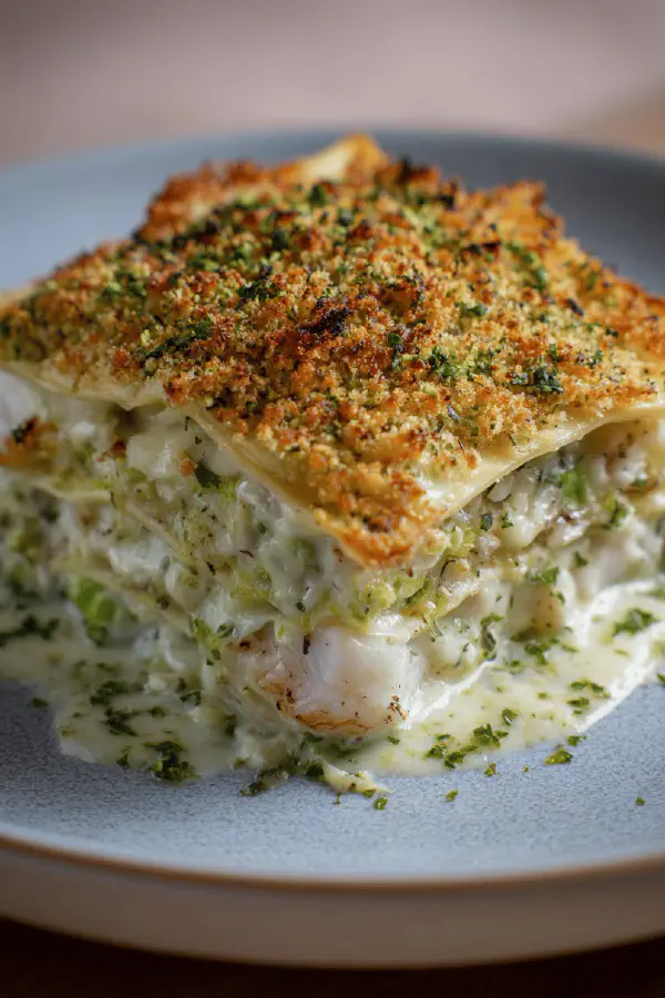 Pea Fish Lasagne Twist