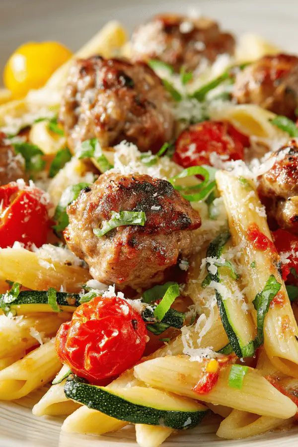Penne with Italian Sausage and Tomatoes