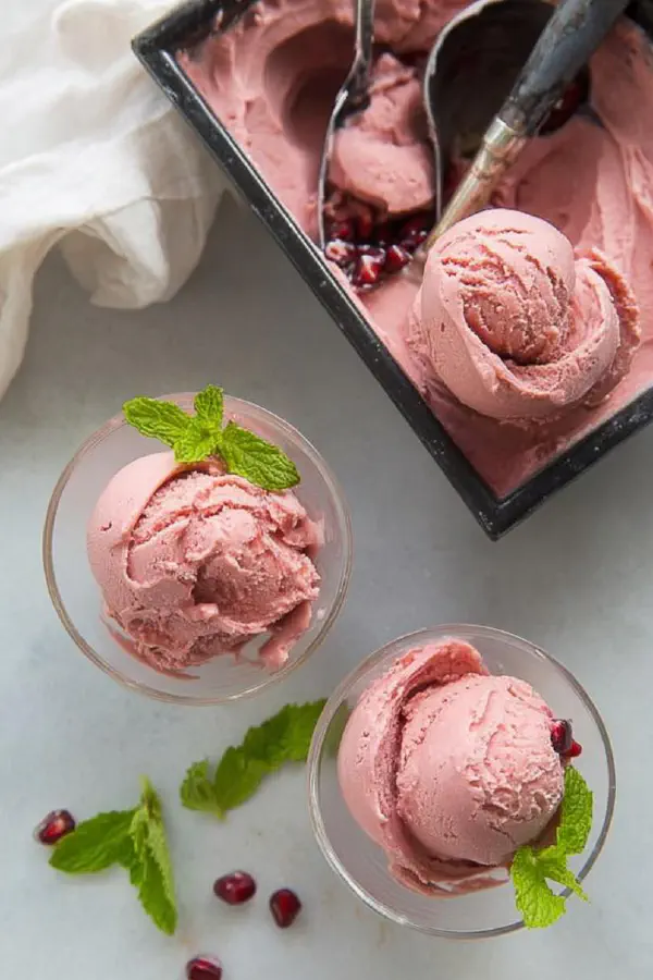 Pomegranate Banana Ice