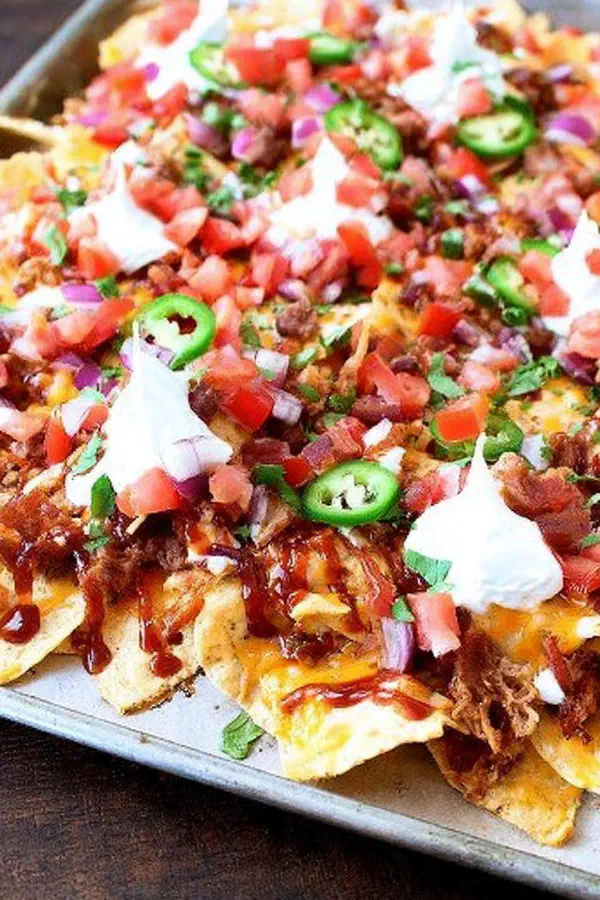 Sheet Pan Pulled Pork Nachos