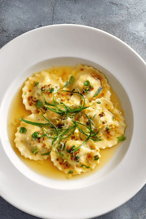 Quail Ricotta Ravioli Citrus