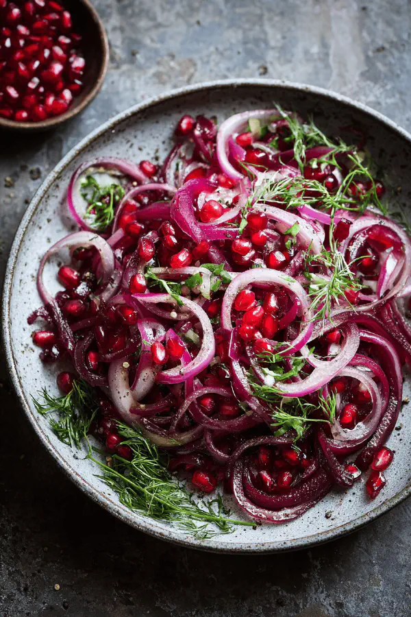 Quick Pickled Red Onion Pomegranate