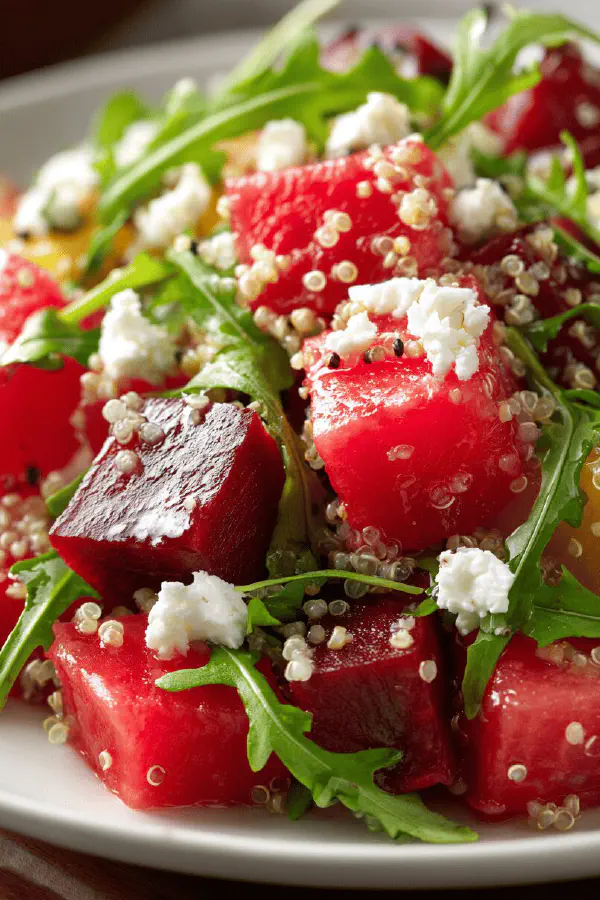 Quinoa Salad with Melon and Beets