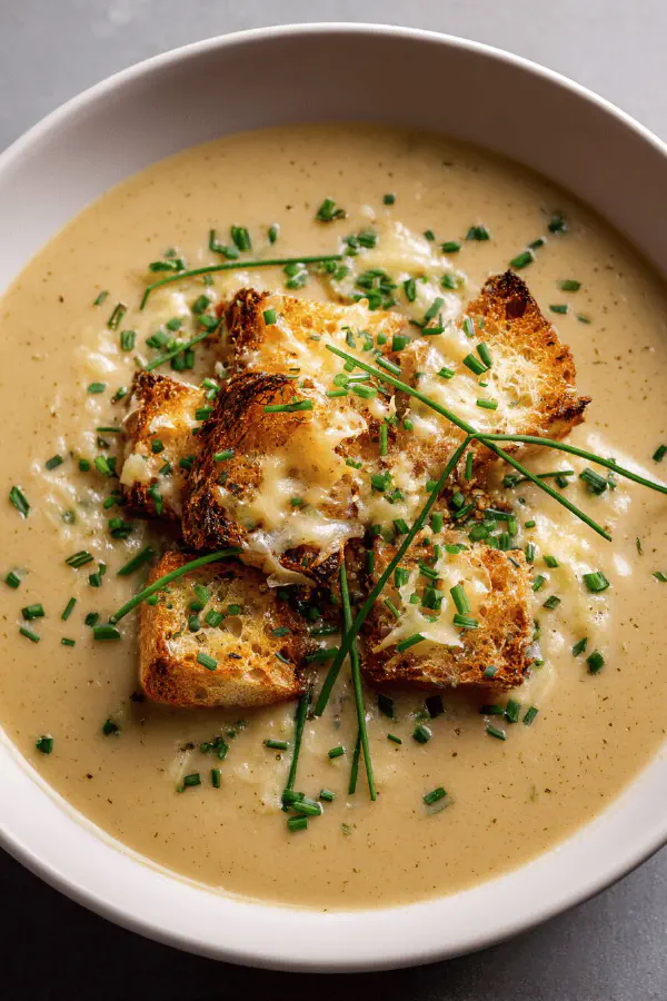 Roasted Parsnip Onion Soup