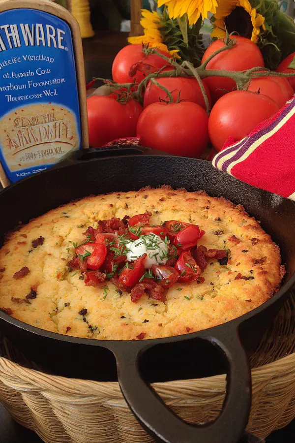 Roasted Tomato Bacon Cobbler