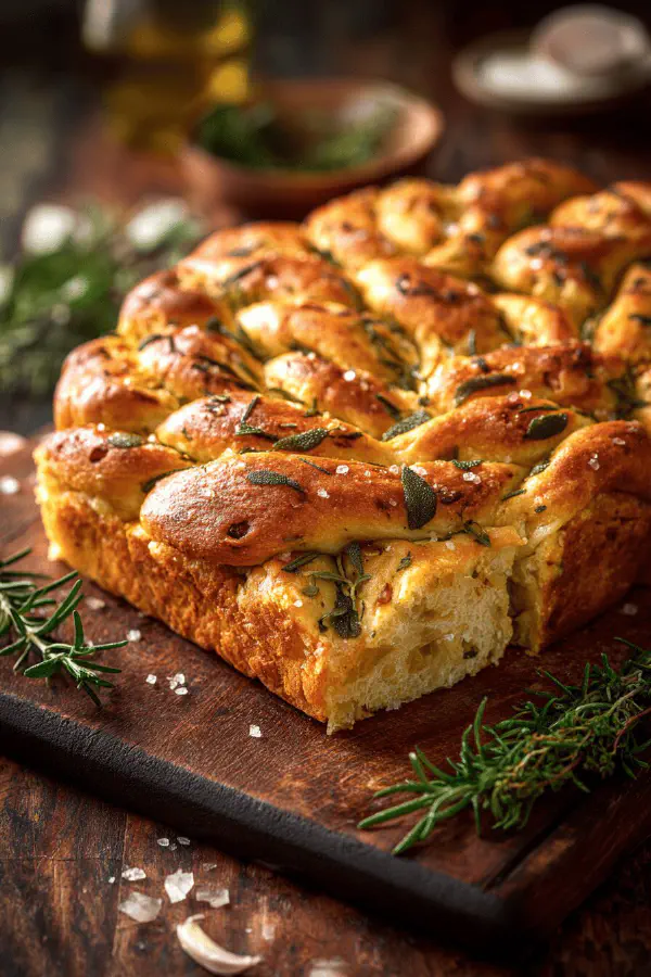 Rosemary Garlic Focaccia Twist