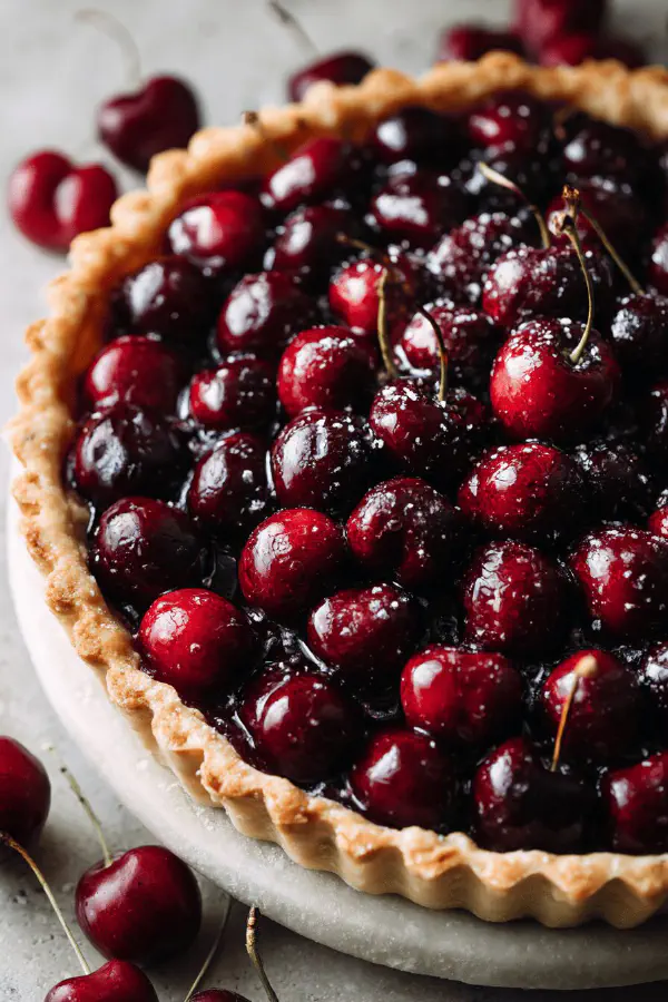 Rustic Morello Cherry Tart