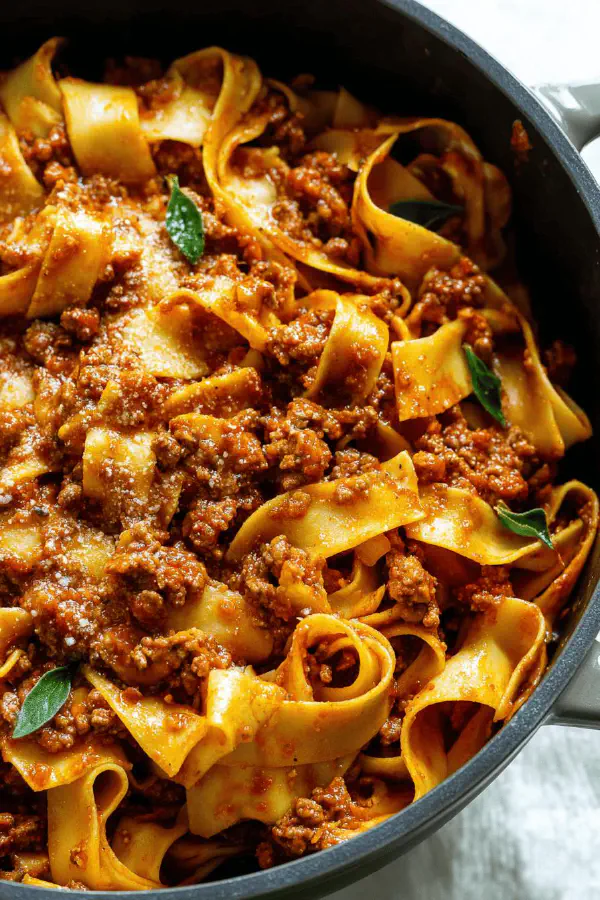 Rustic Pappardelle Bolognese