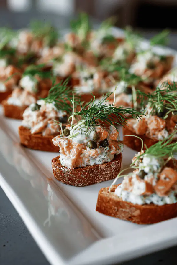 Salmon Rillette Canapés