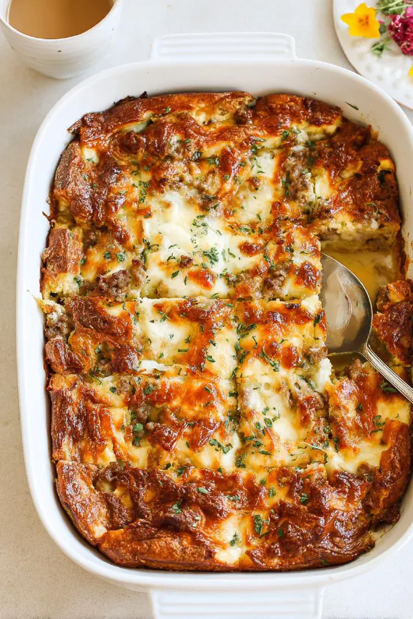 Sausage Croissant Bake