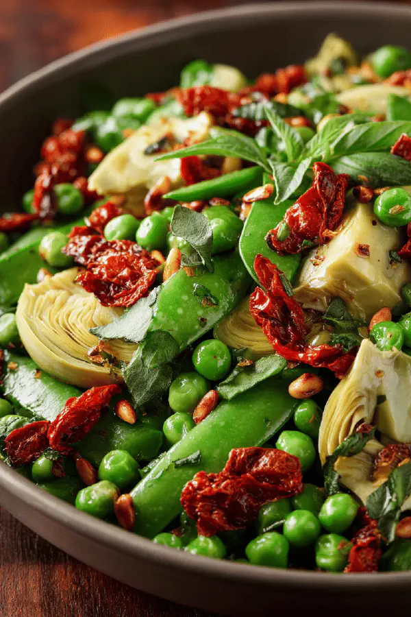 Sautéed Peas with Artichokes Twist