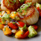 Crab Mango Stuffed Mushrooms