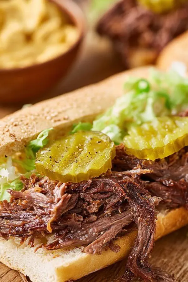 Slow Cooker Beef Debris Po-Boys