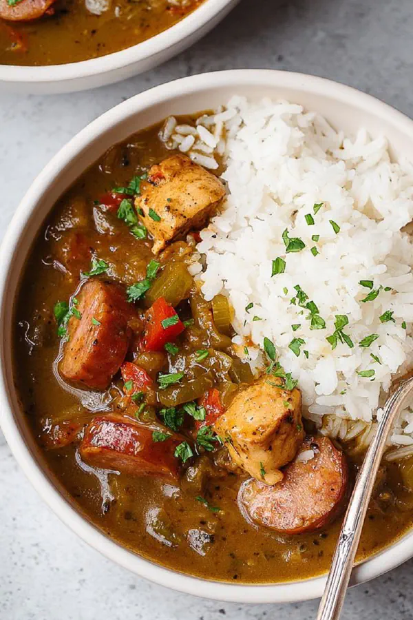 Smoky Chicken And Andouille Gumbo
