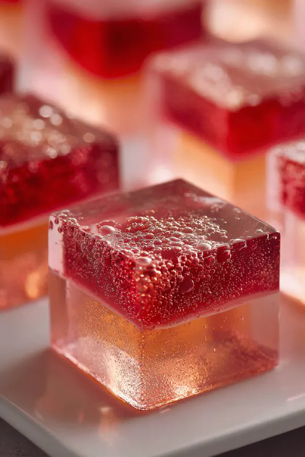 Sparkling Gin Jelly Cubes