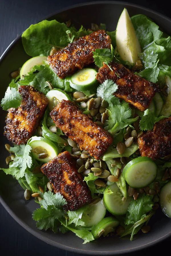 Spiced Tempeh Apple Salad
