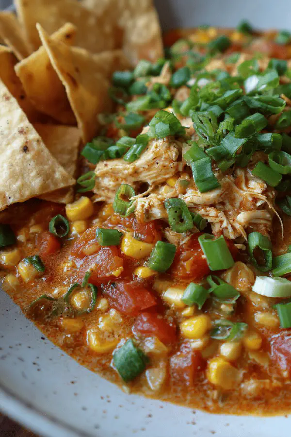 Spicy Chicken Tomato Corn Soup