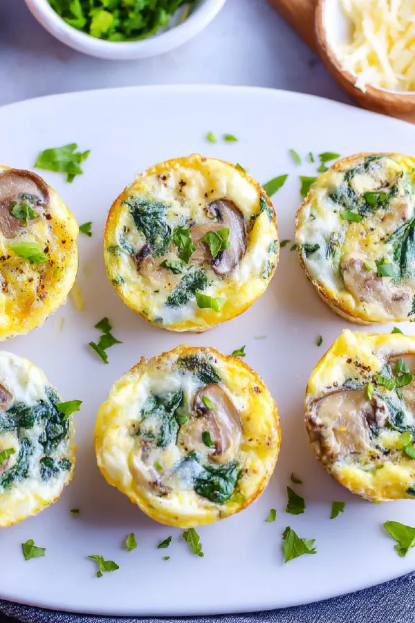 Spinach Mushroom Egg Bites