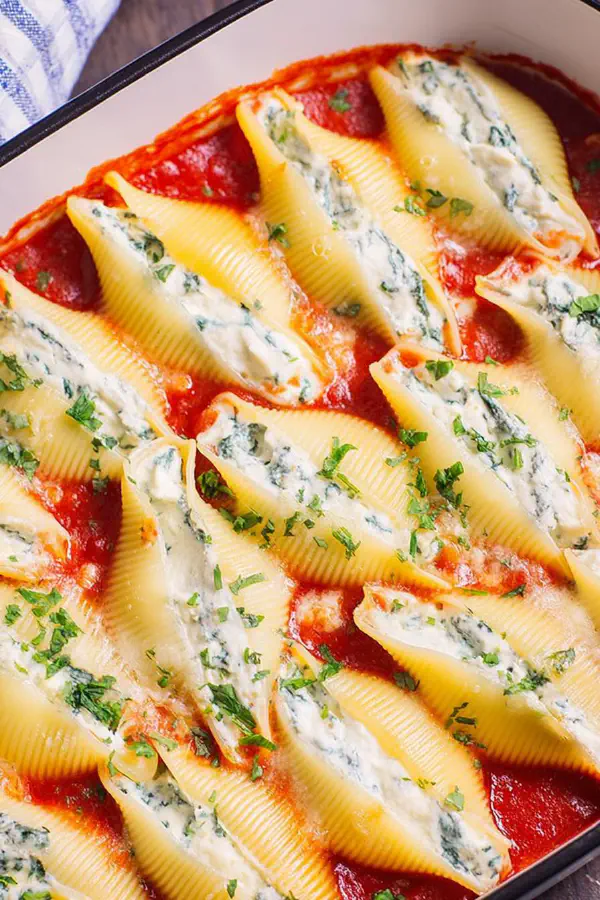 Spinach Ricotta Shells
